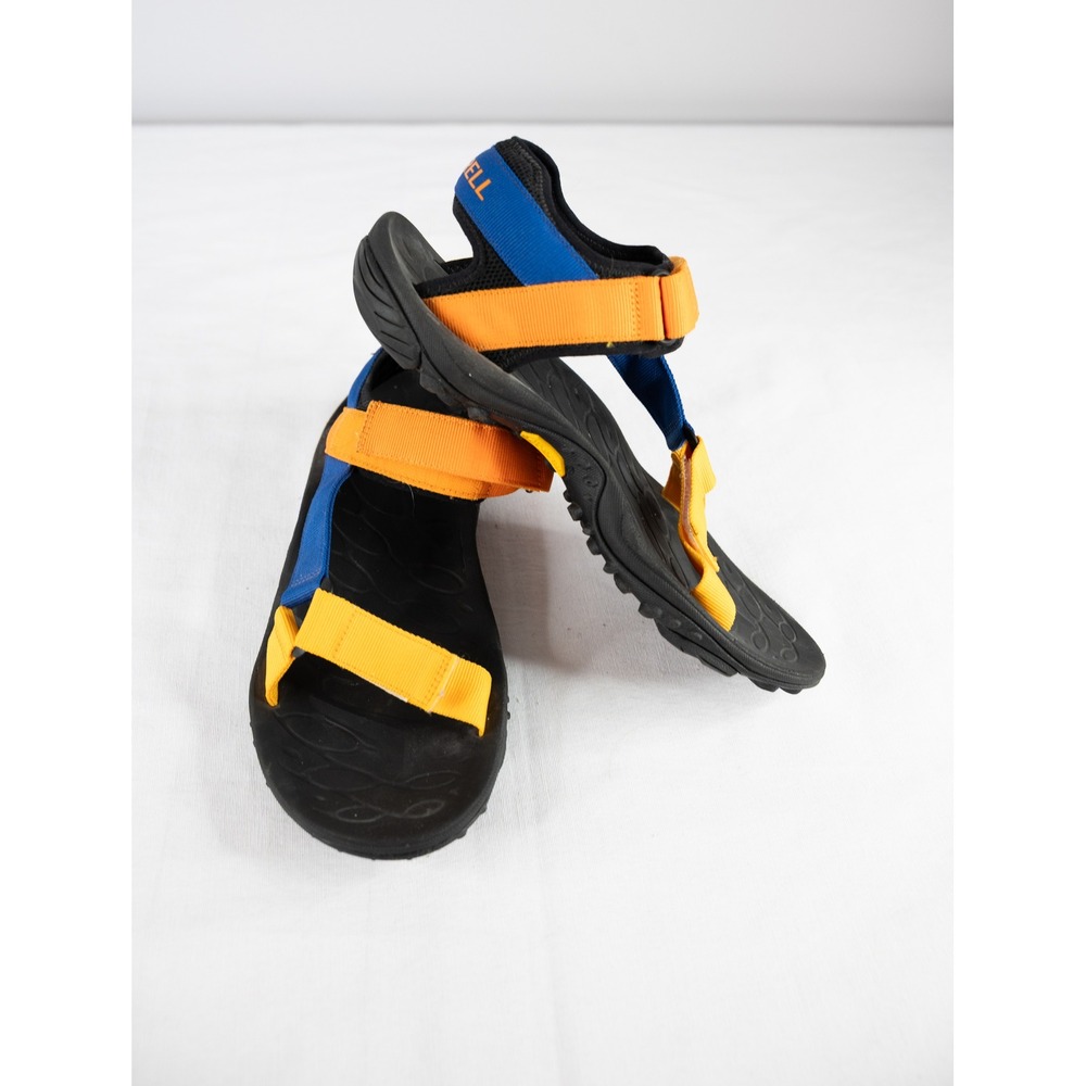 Merrell Kahuna‎ Web Sandals Mens 9 Blue Orange Excellent Vibram Hiking Sport